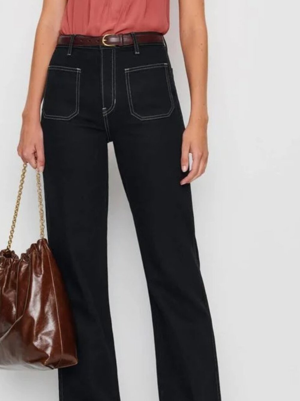 Reformation Dark Wash Front Pocket Flare Jeans – Size 25